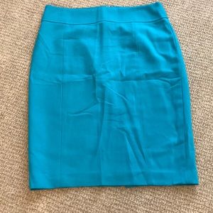 Loft Teal Pencil Skirt
